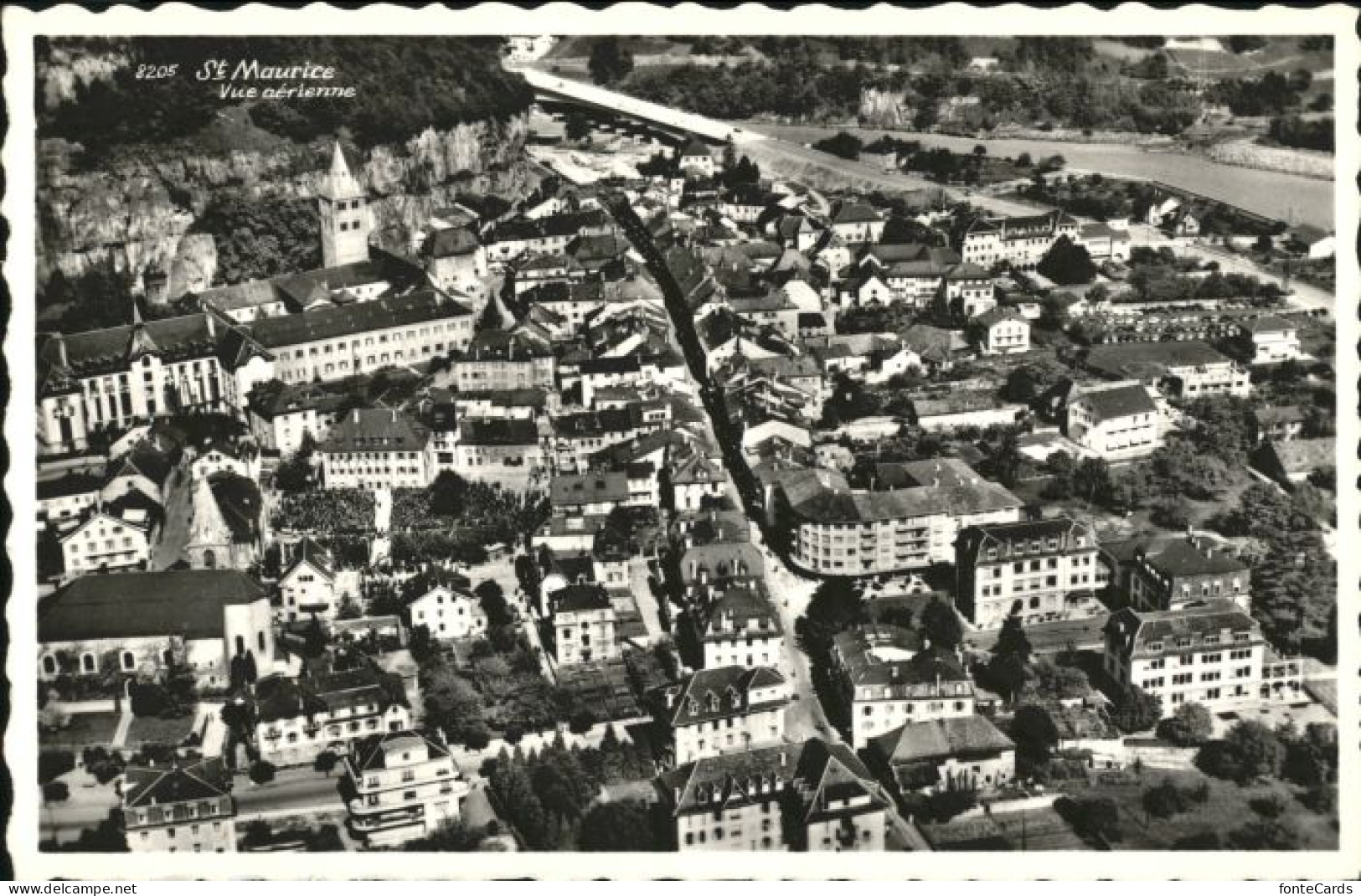 St Maurice Valais St Maurice Fliegeraufnahme