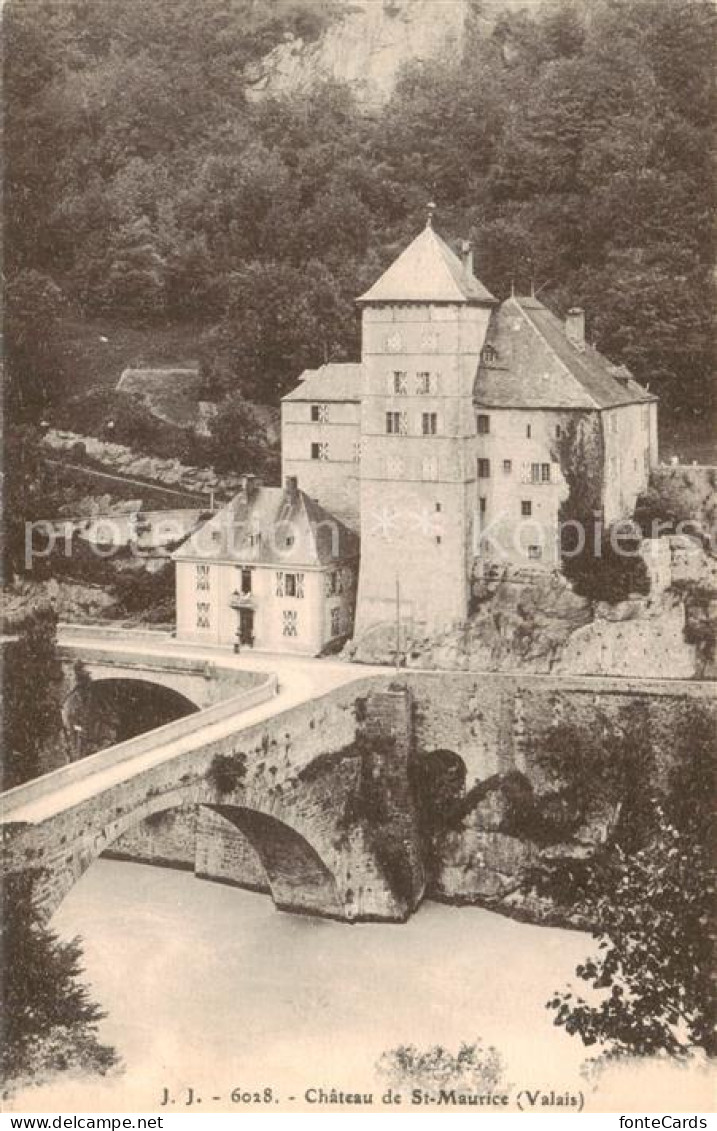 St Maurice  Valais VS Chateau de St Maurice