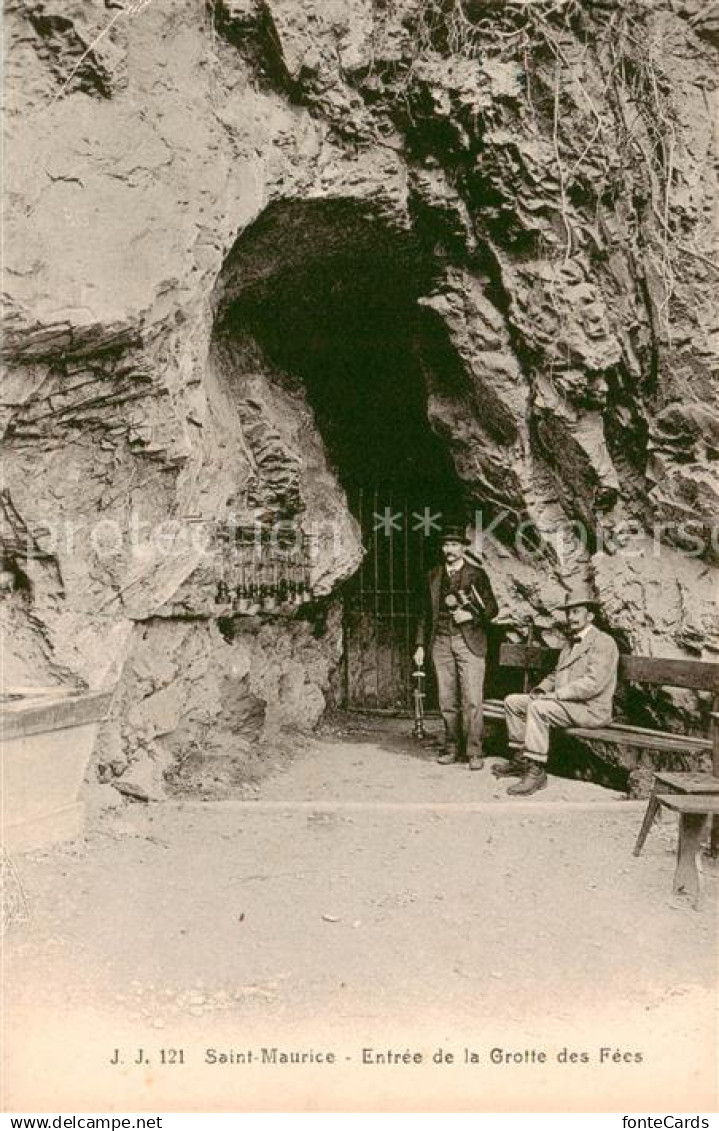 St Maurice  Valais VS Entrée de la Grotte des Fees