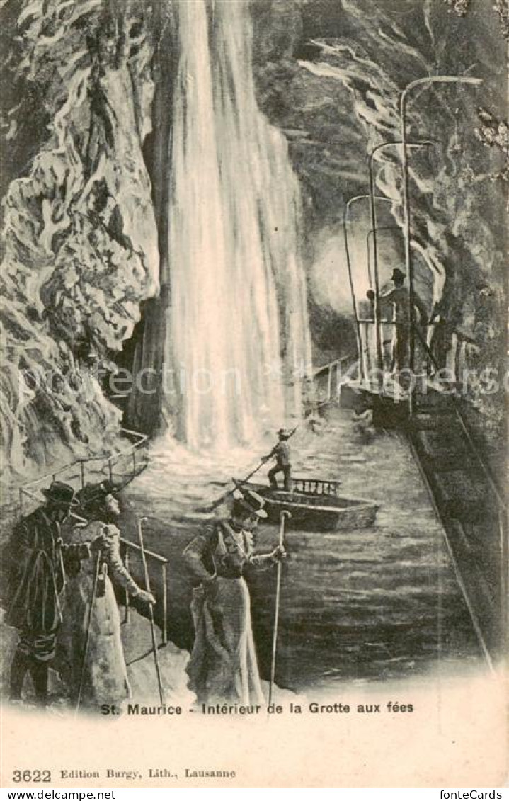 St Maurice  Valais VS Intérieur de la Grotte aux Fees