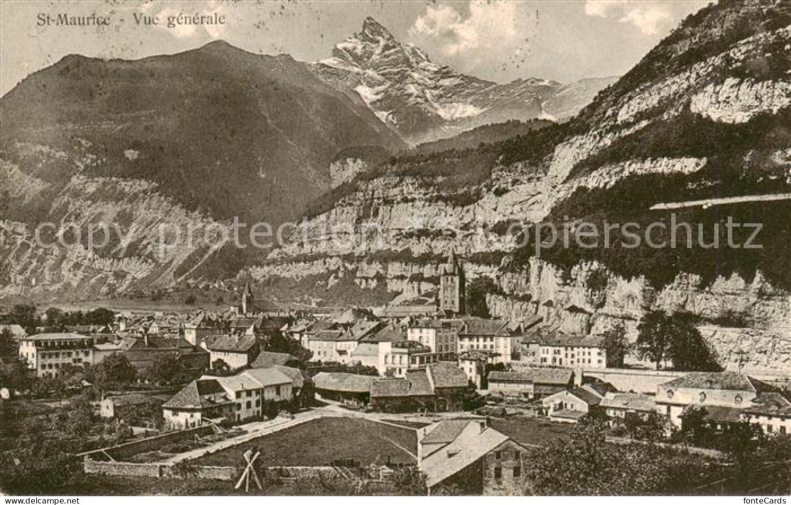 St Maurice  Valais VS Vue generale