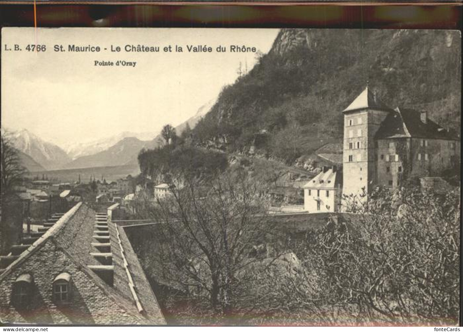 St Moritz GR Le Chateau et la Vallee du Rhone Pointe d Orny