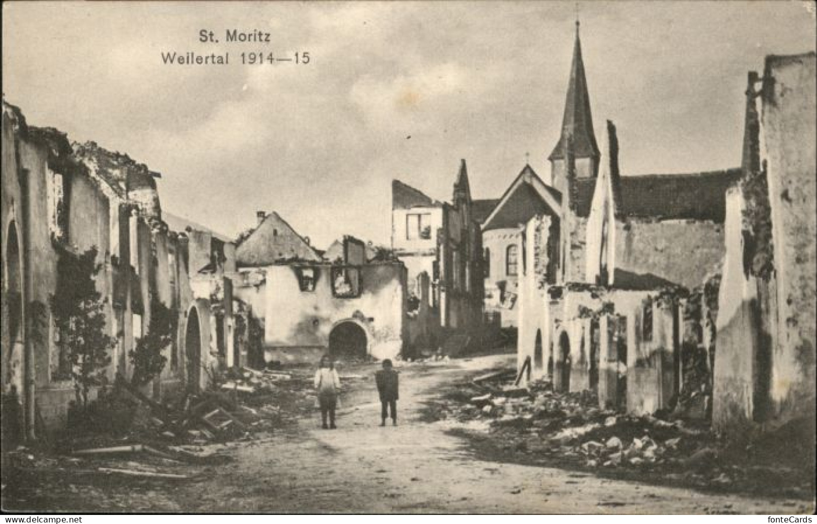 St Moritz GR Sankt-Moritz Weilertal Zerstoerung