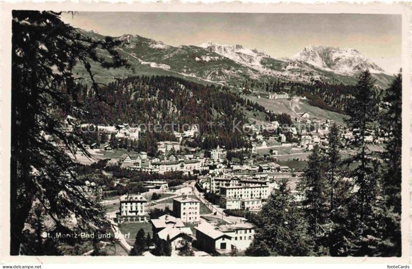 St Moritz  SANKT MORITZ GR Bad und Dorf