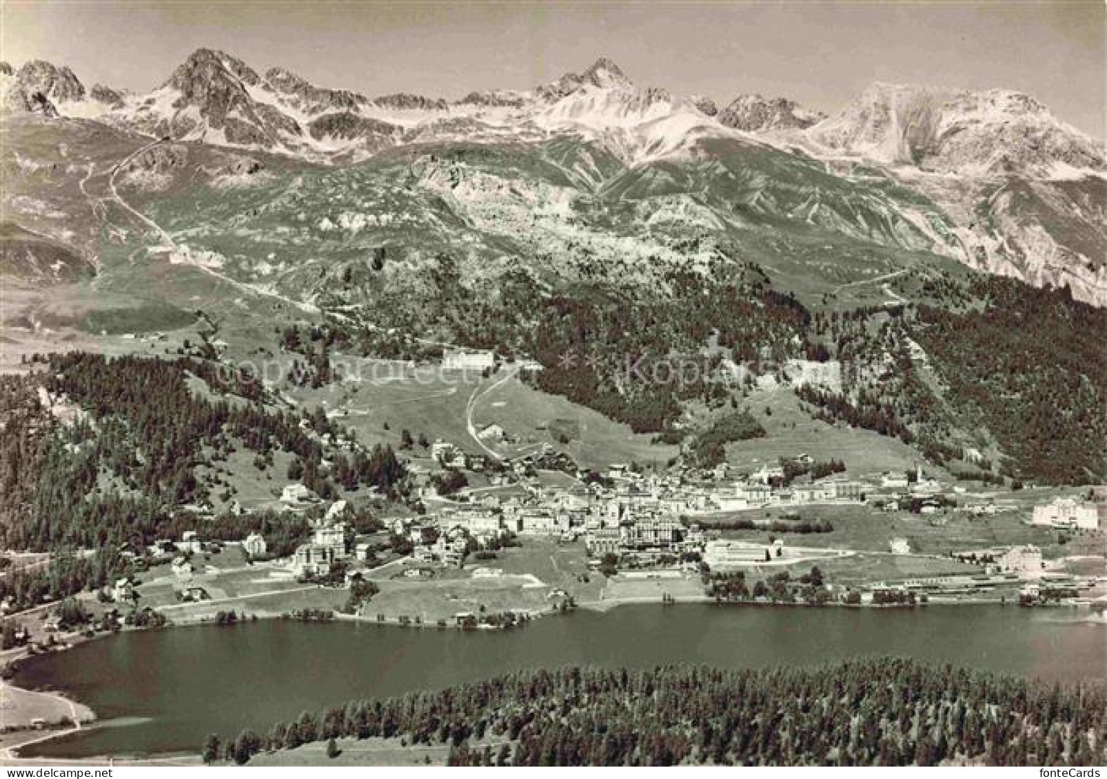 St Moritz  SANKT MORITZ GR Dorf mit Corvigliabahn