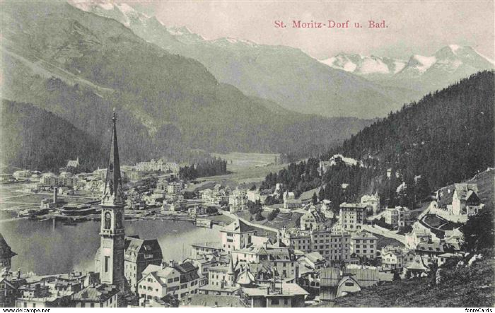 St Moritz  SANKT MORITZ GR Dorf und Bad Ortsansicht