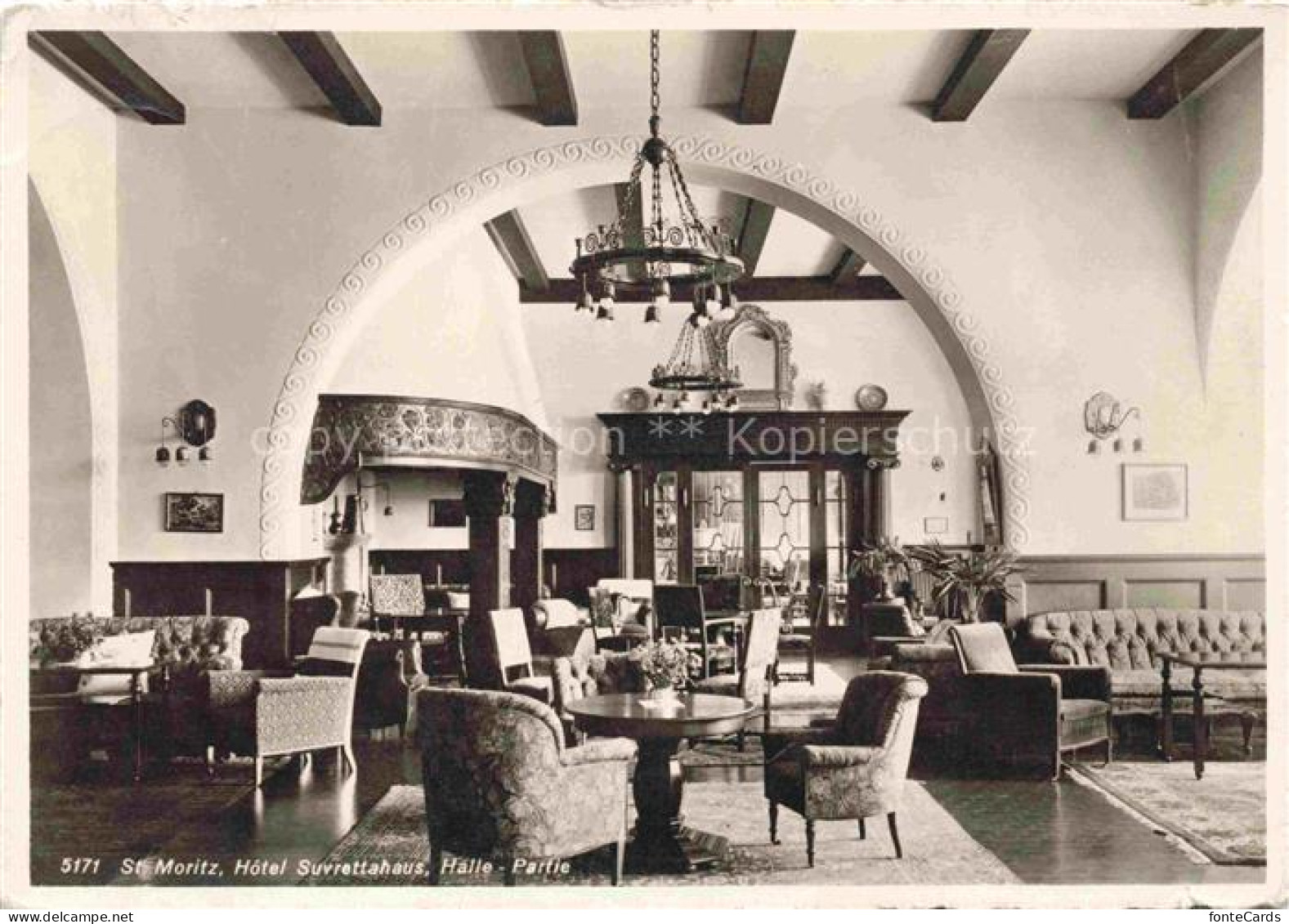 St Moritz  SANKT MORITZ GR Hotel Silvrettahaus Halle Partie