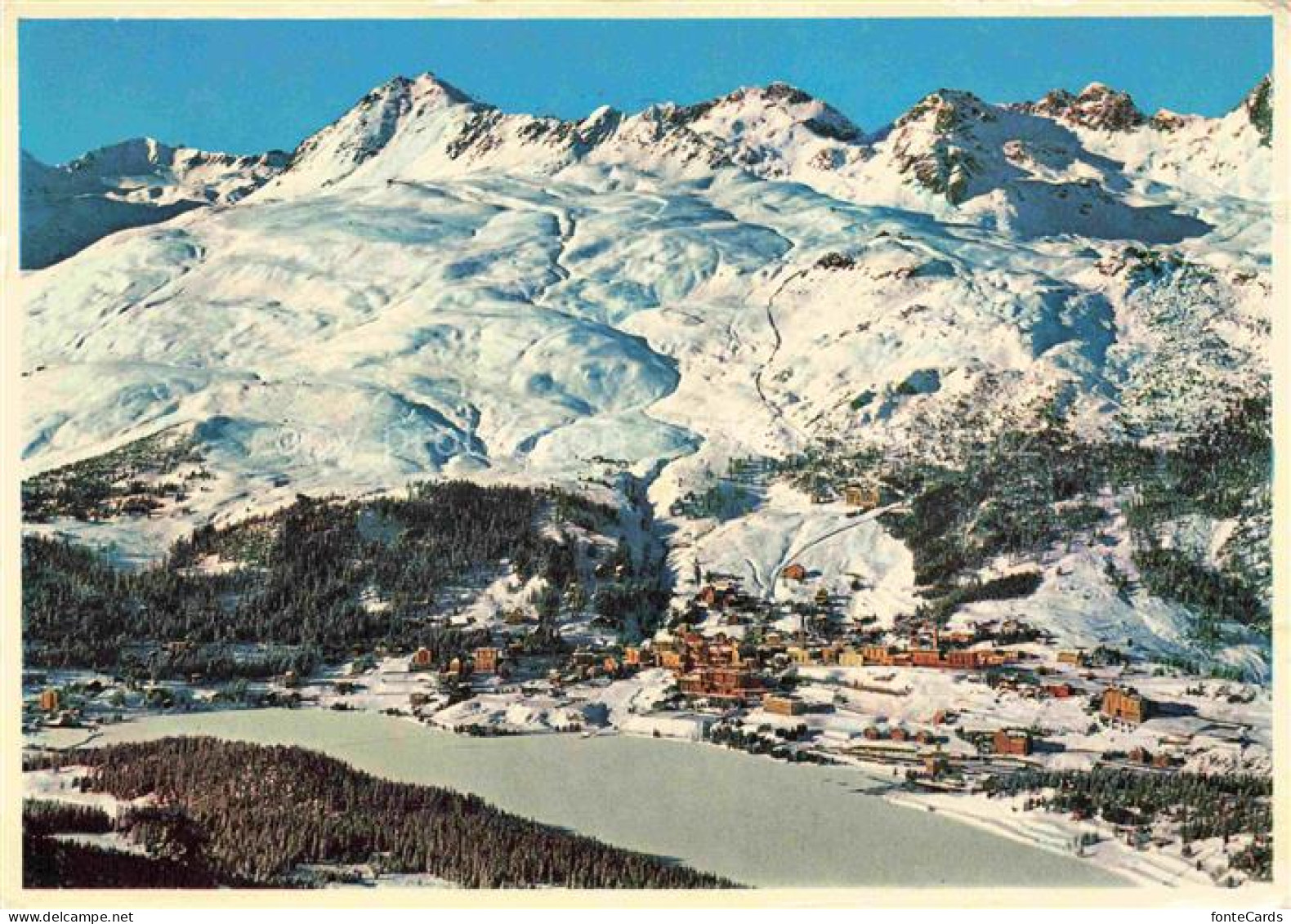 St Moritz  SANKT MORITZ GR mit Piz Nair und Corviglia Skigebiet