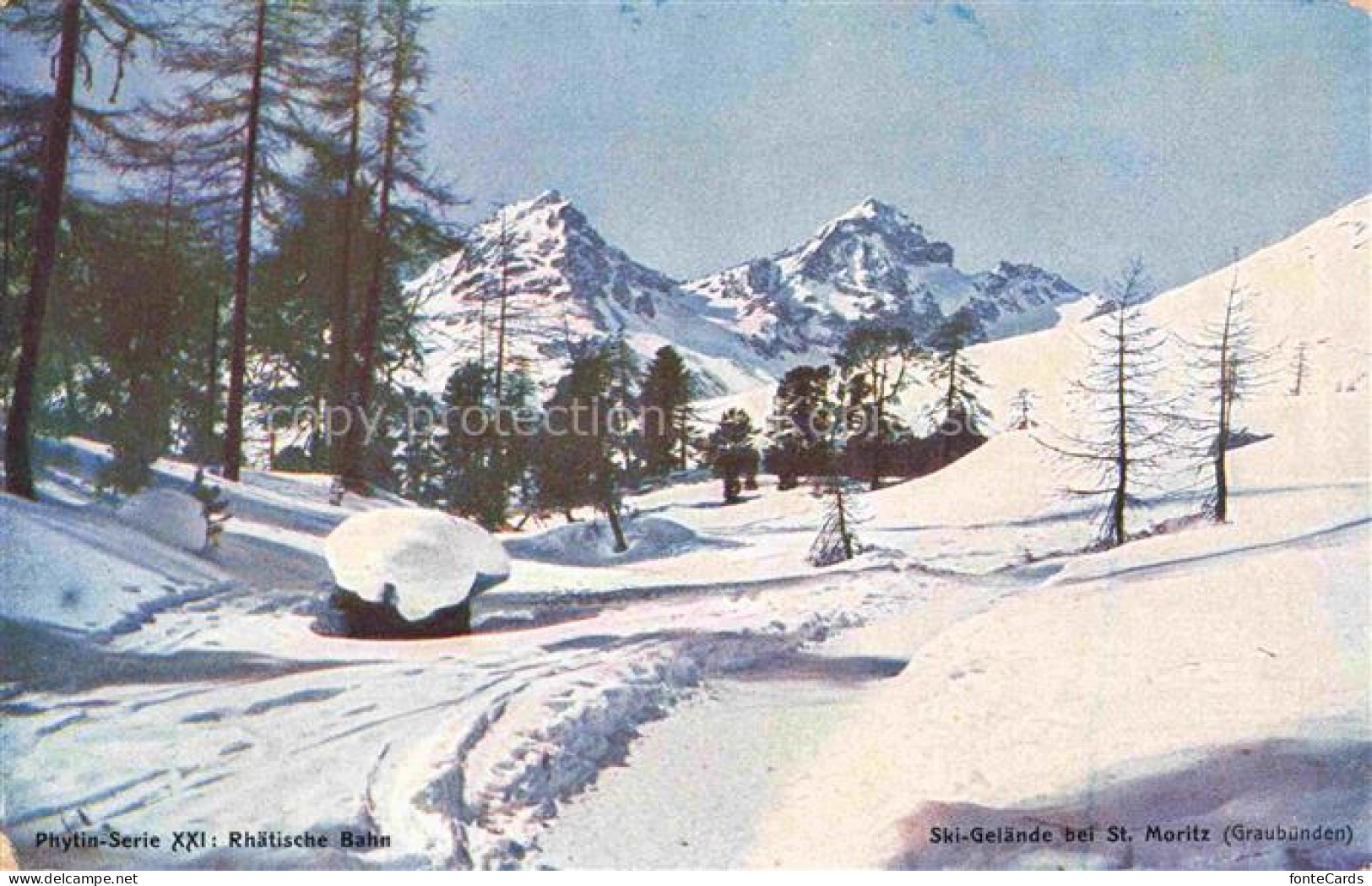 St Moritz  SANKT MORITZ GR Ski Gelaende bei St Moritz