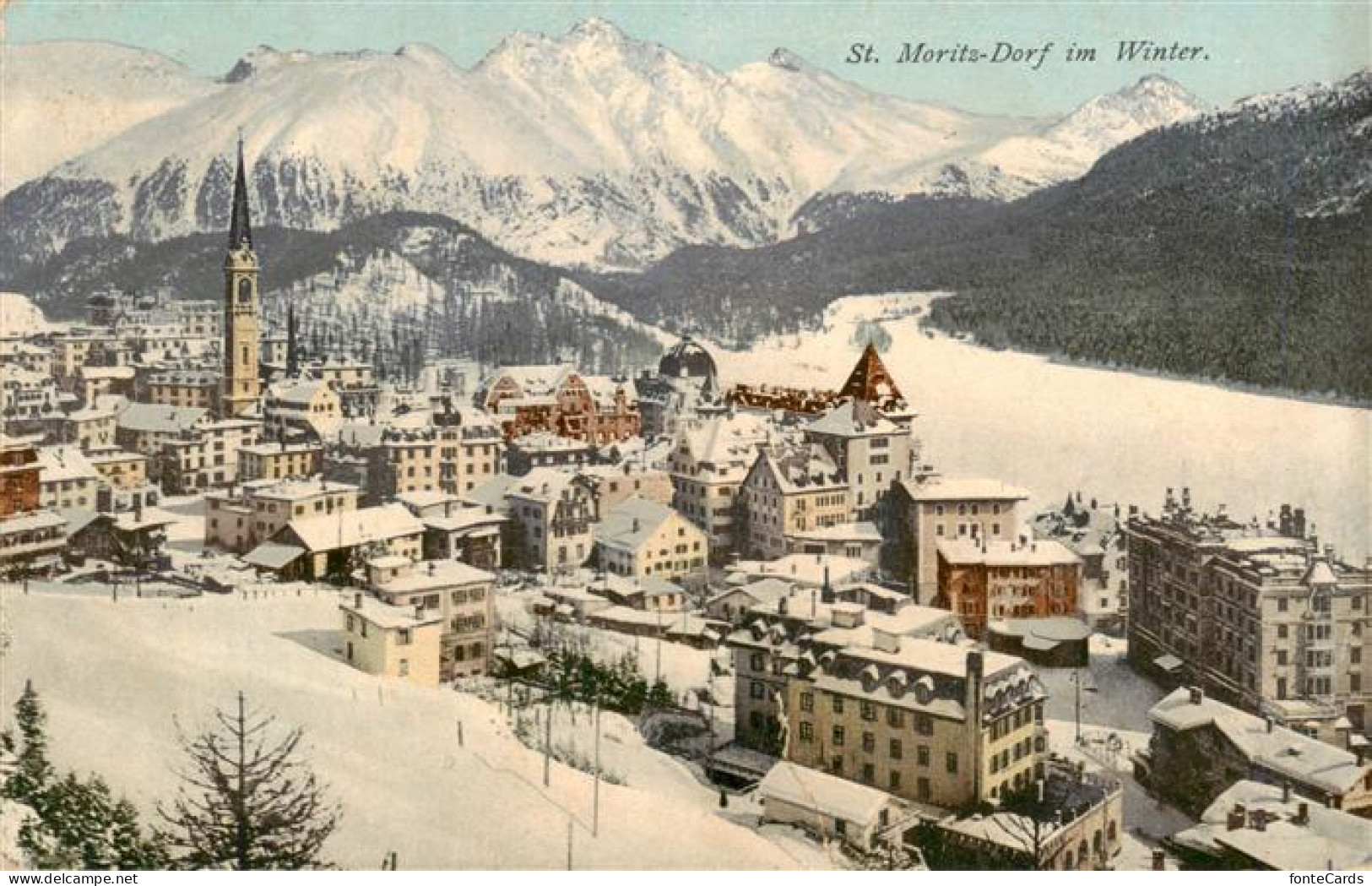 St Moritz  SANKT MORITZ GR Winterpanorama
