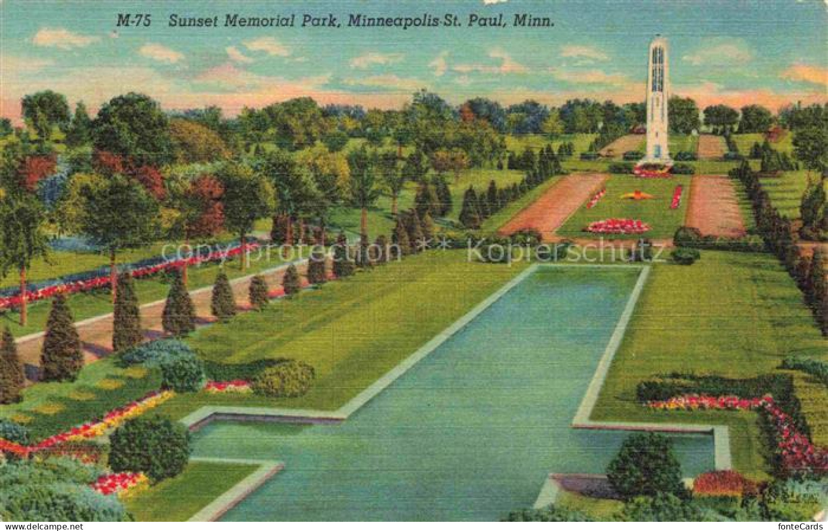 St Paul Minnesota USA Sunset Memorial Park Minneapolis and St Paul