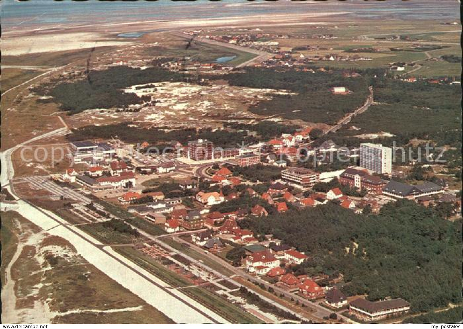 St Peter-Ording und St Peter Ording Bad Nordseeheilbad Schwefelbad Fliegeraufnah