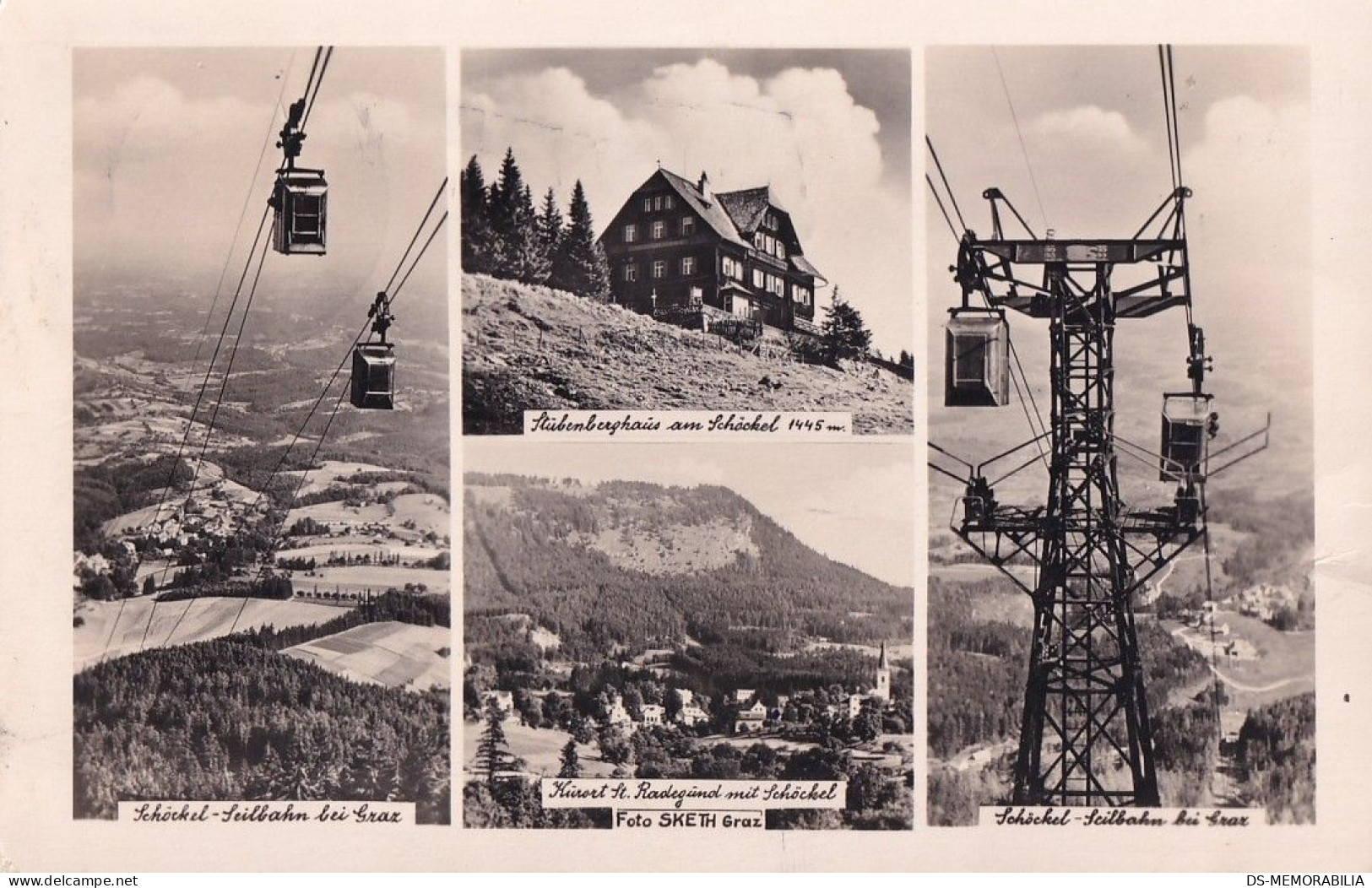 St. Radegund , Schockel Seilbahn , Stubenberghaus 1954 Foto Sketh Graz