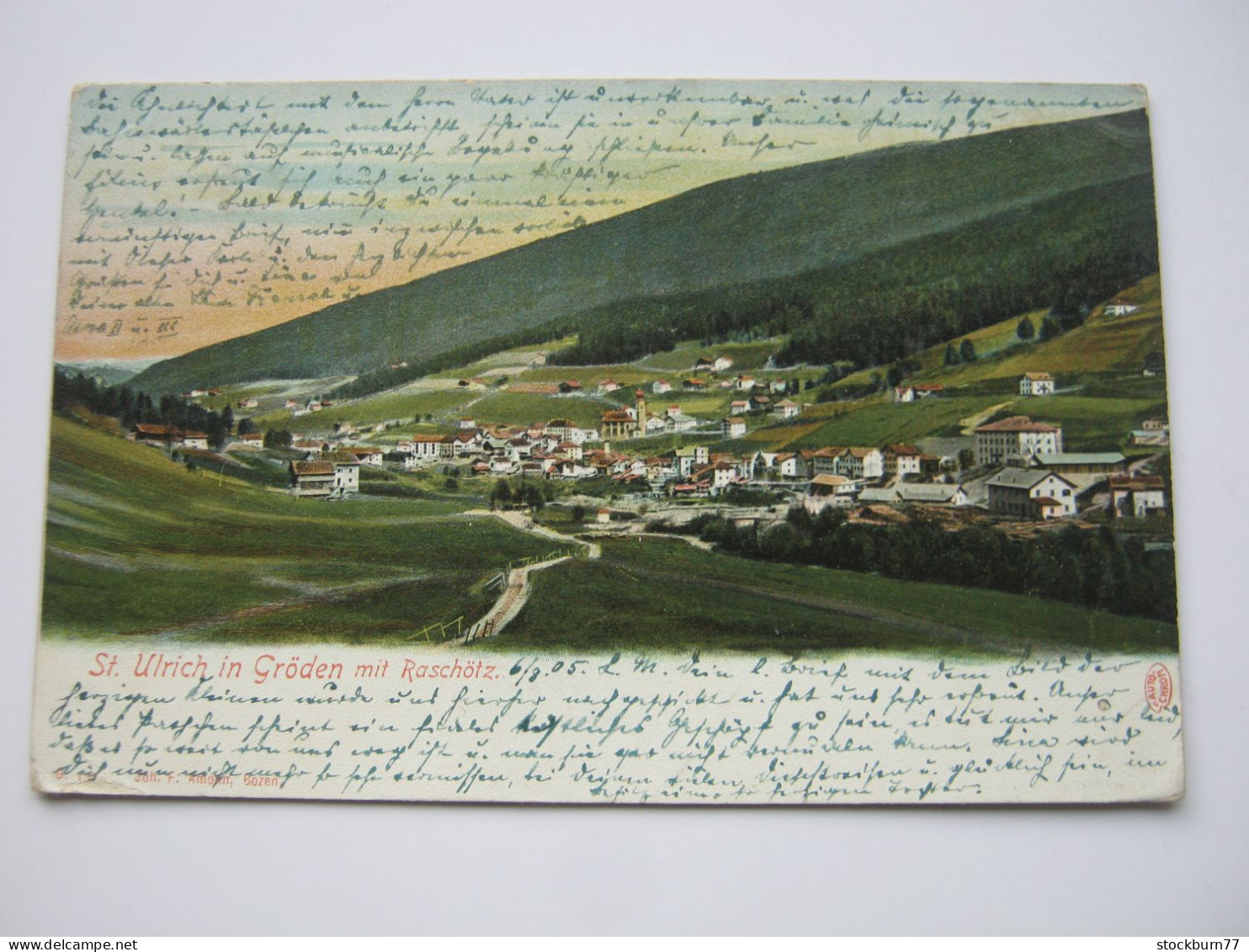 ST. ULRICH in Gröden,    Schöne Karte um 1905