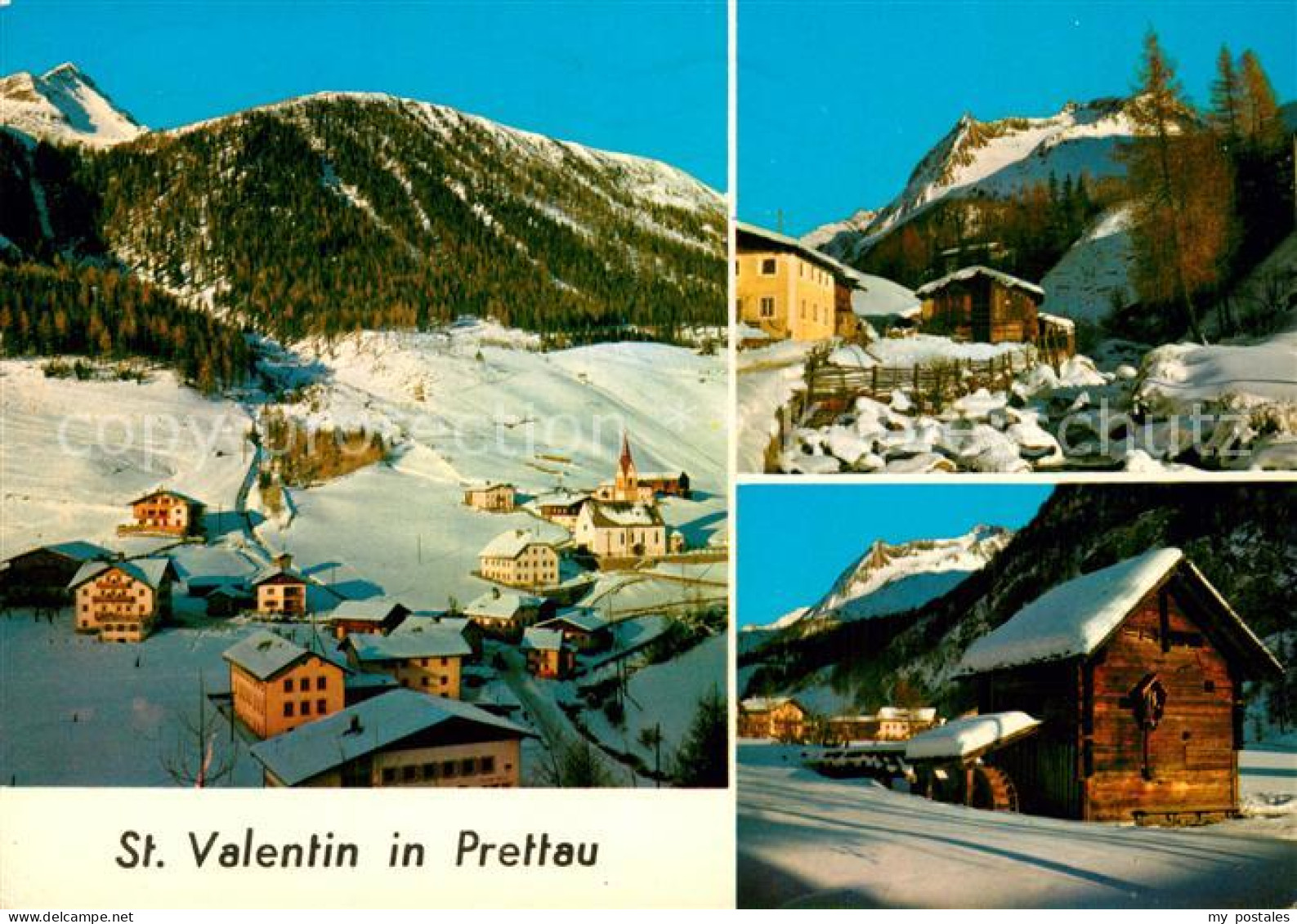 St Valentin Prettau Winterpanorama Ahrntal Valle Aurina