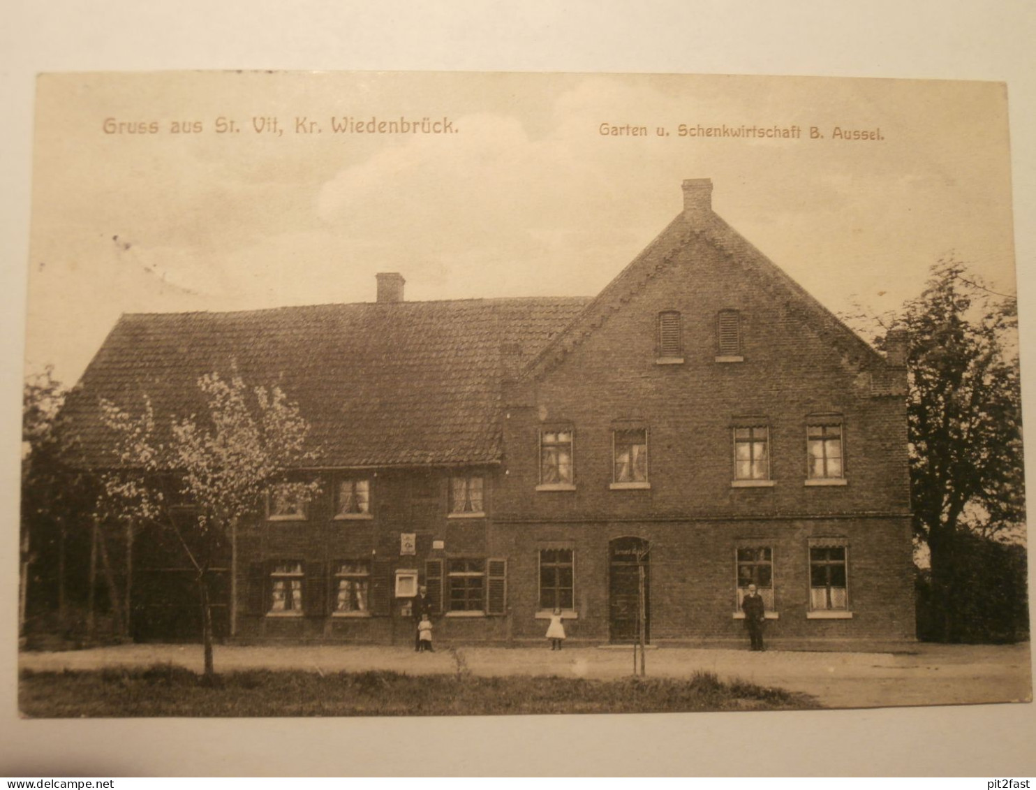 St. Vit b. Rheda-Wiedenbrück , 1914 , B. Aussel - Gasthof , Restaurant , Ansichtskarte , AK , CPA !!