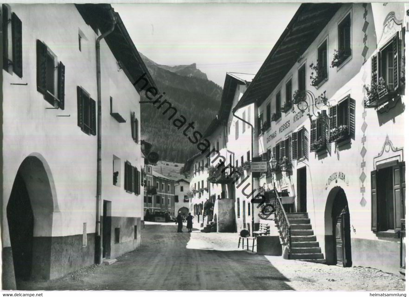 Sta. Maria im Münstertal - Dorfpartie - Foto-Ansichtskarte - Verlag Otto Furter Davos-Platz
