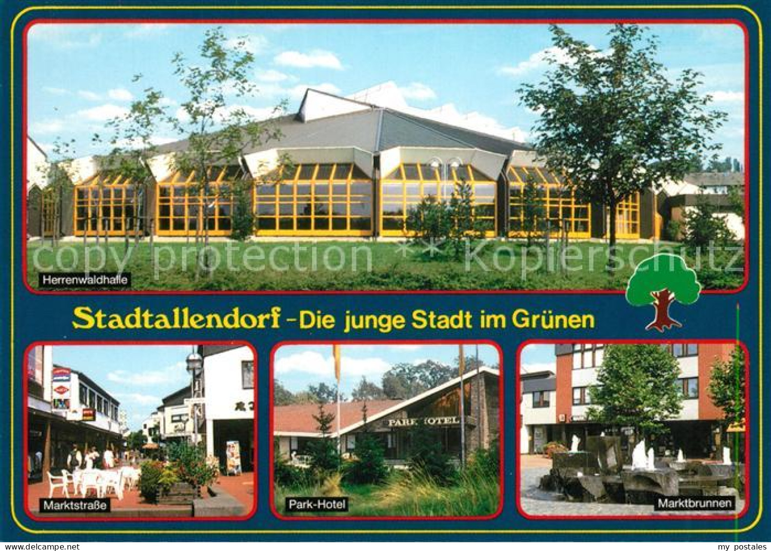 Stadtallendorf Herrenwaldhalle Marktstrasse Parkhotel Marktbrunnen