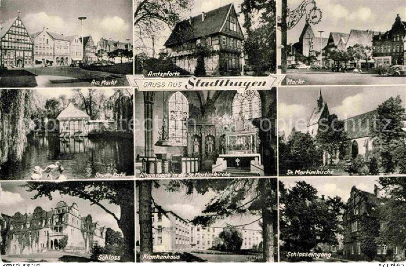 Stadthagen Markt Amtspforte Krankenhaus Schloss