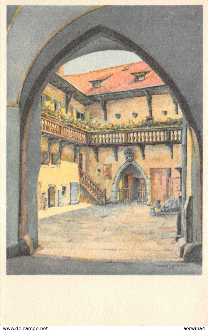 Stadthaushof in Eger Böhmen Mähren Postkarte
