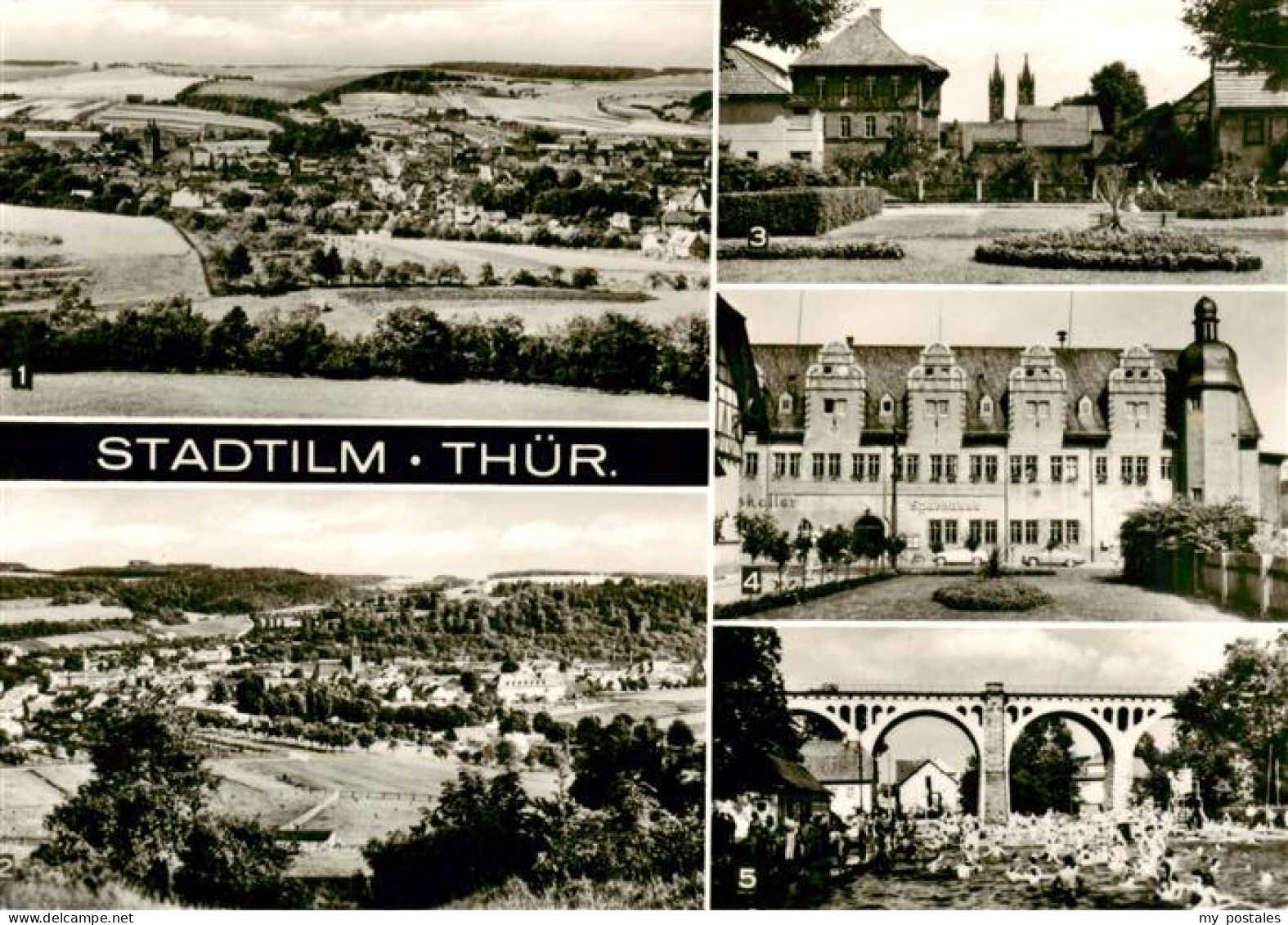 Stadtilm Panorama Teilansicht Platz der Einheit Rathaus Bad