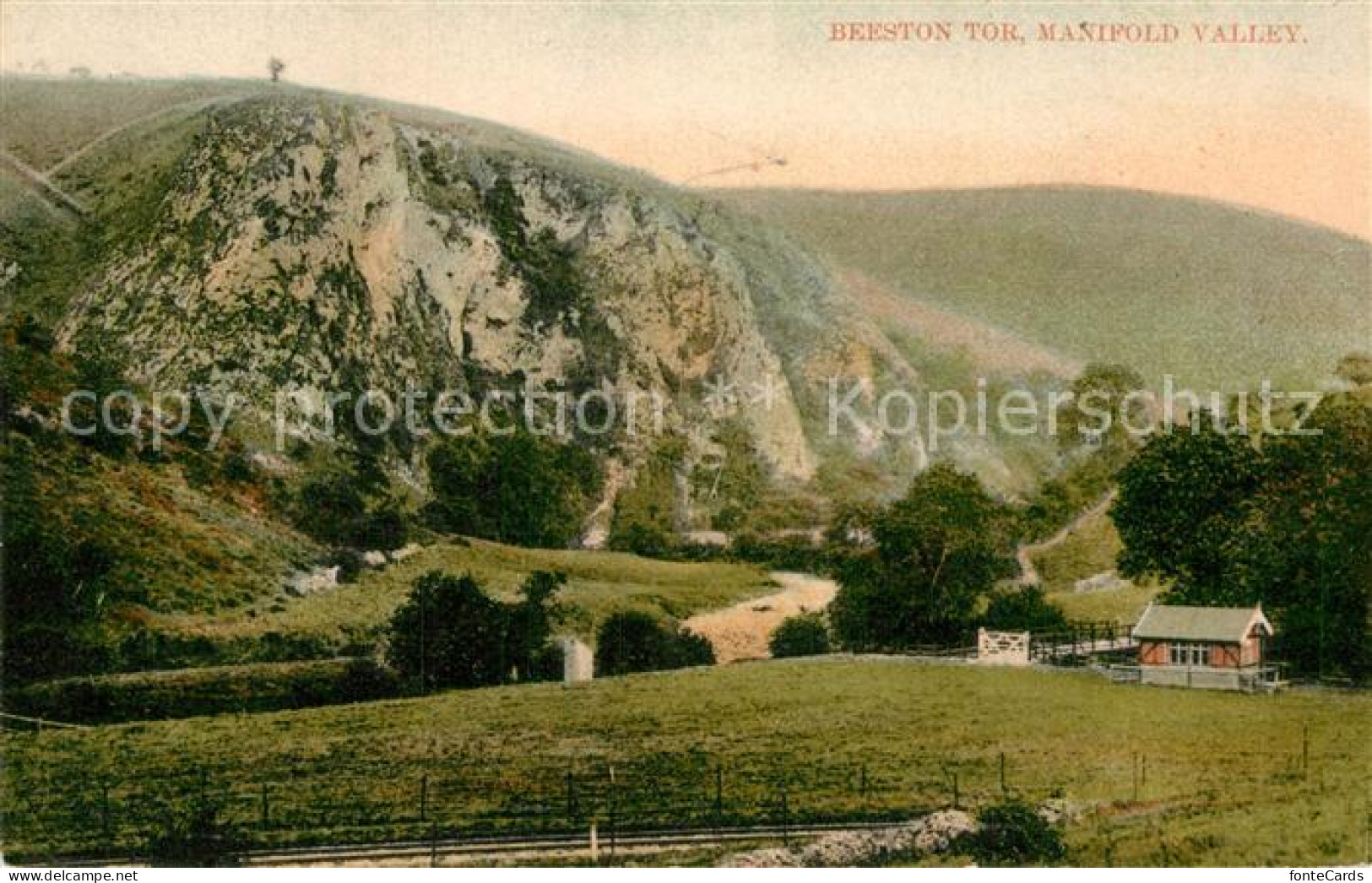 Staffordshire Moorlands Beeston Tor Manifold Valley