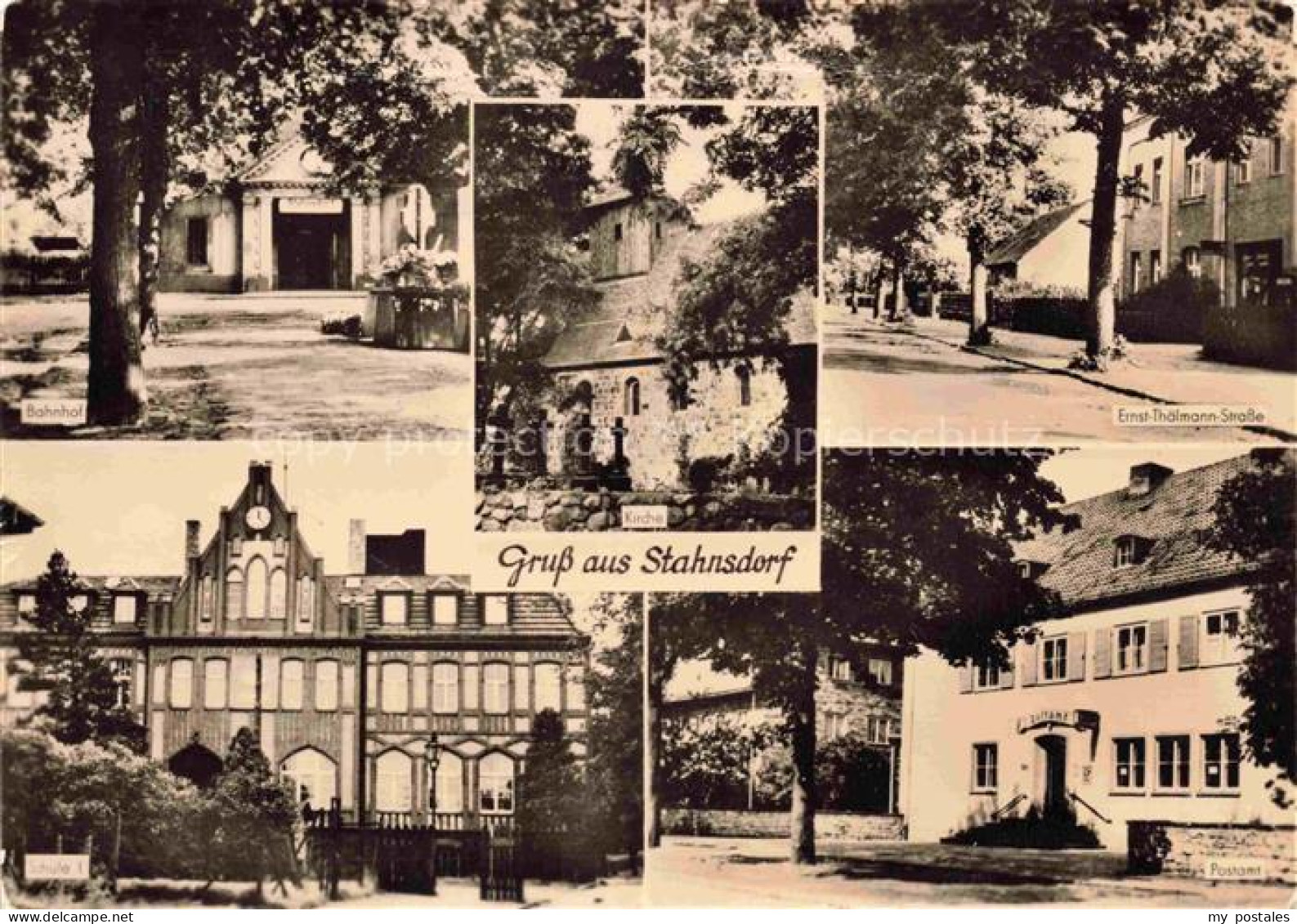 Stahnsdorf Potsdam-Mittelmark Brandenburg Bahnhof Ernst-Thaelmann-Strasse Kirche