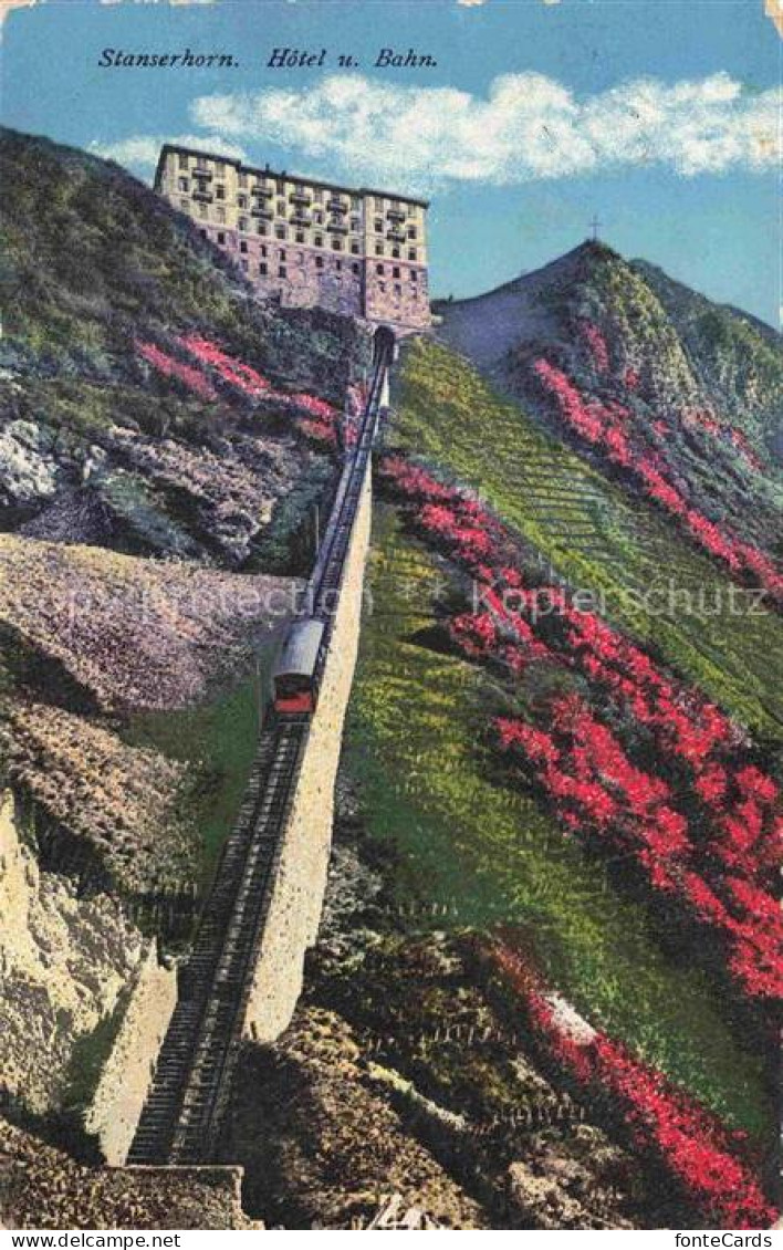 Stanserhorn 1898m  Alpnach NW Hotel u. Bahn