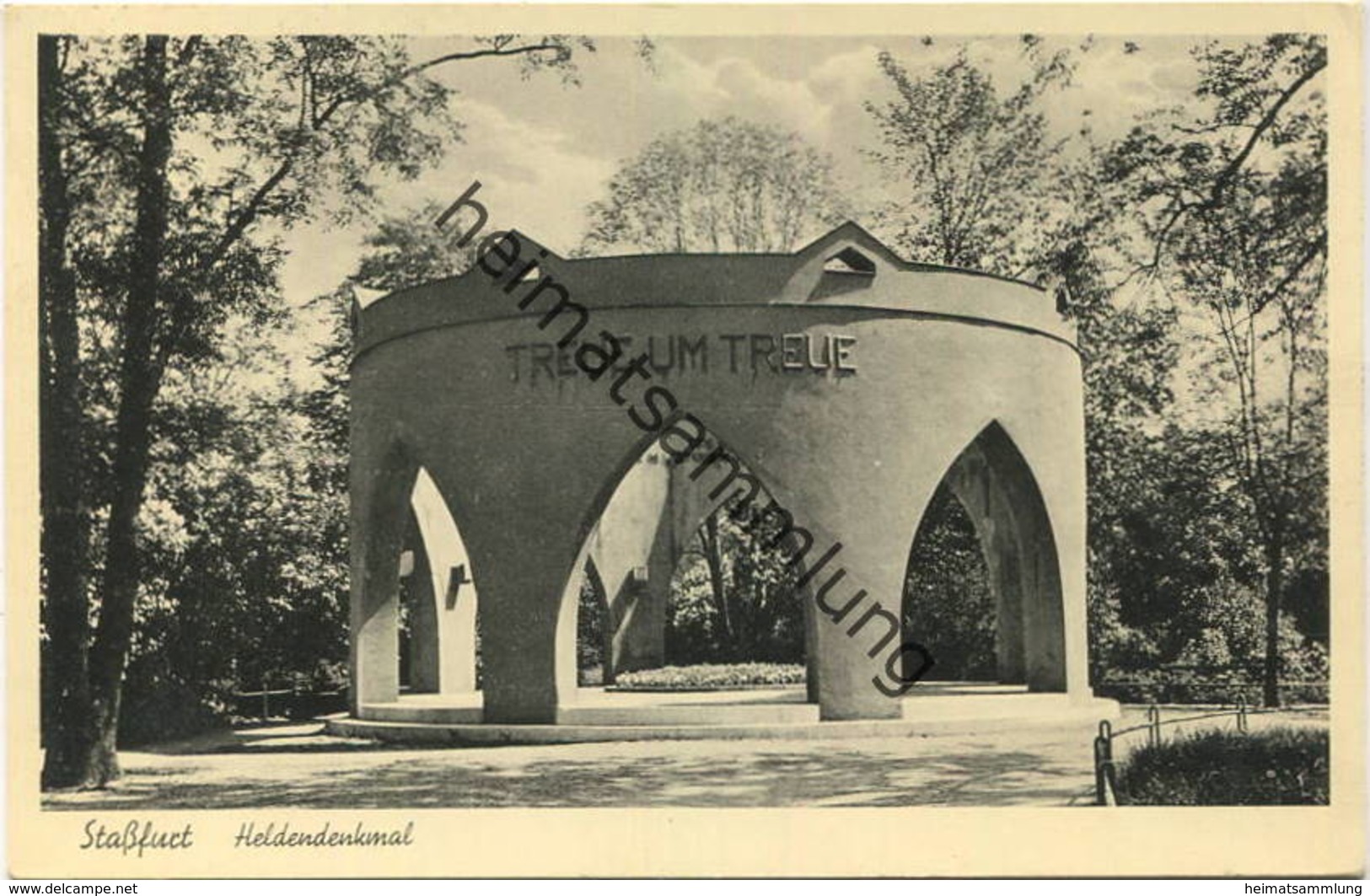 Stassfurt - Heldendenkmal - Verlag Fritz Kuhn Stassfurt gel. 1940