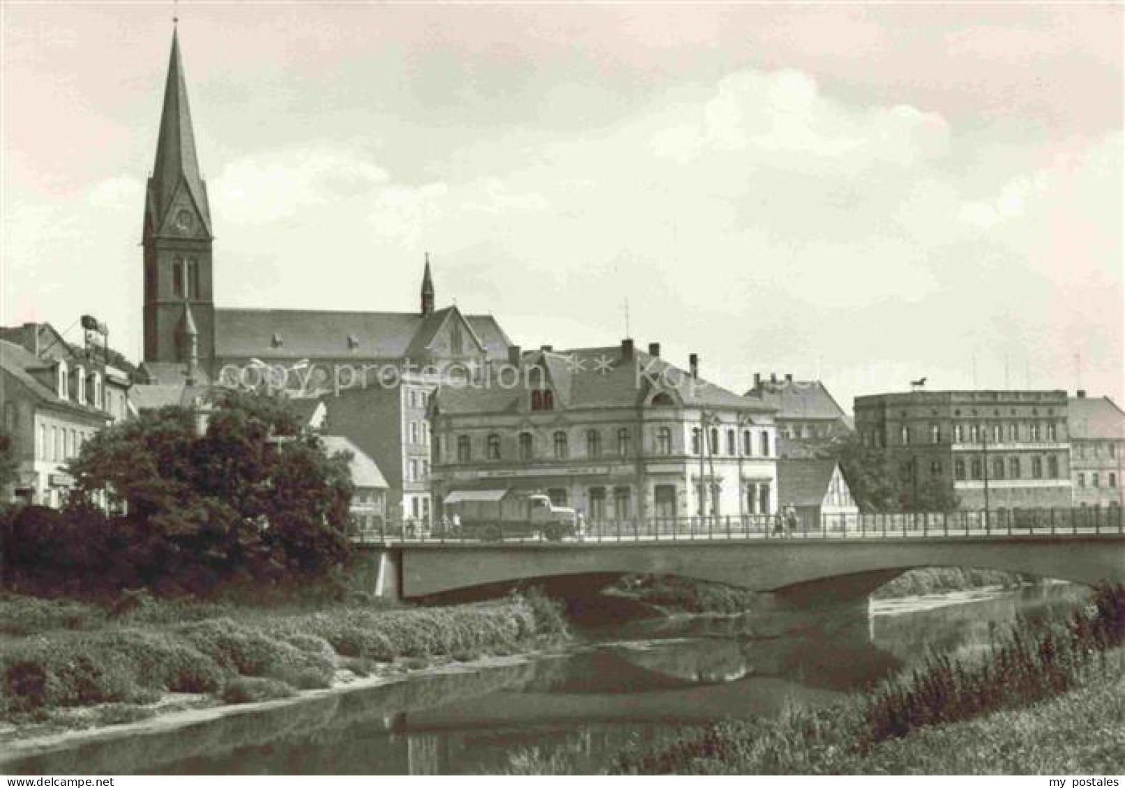 Stassfurt Sachsen-Anhalt Bodebruecke Marienkirche