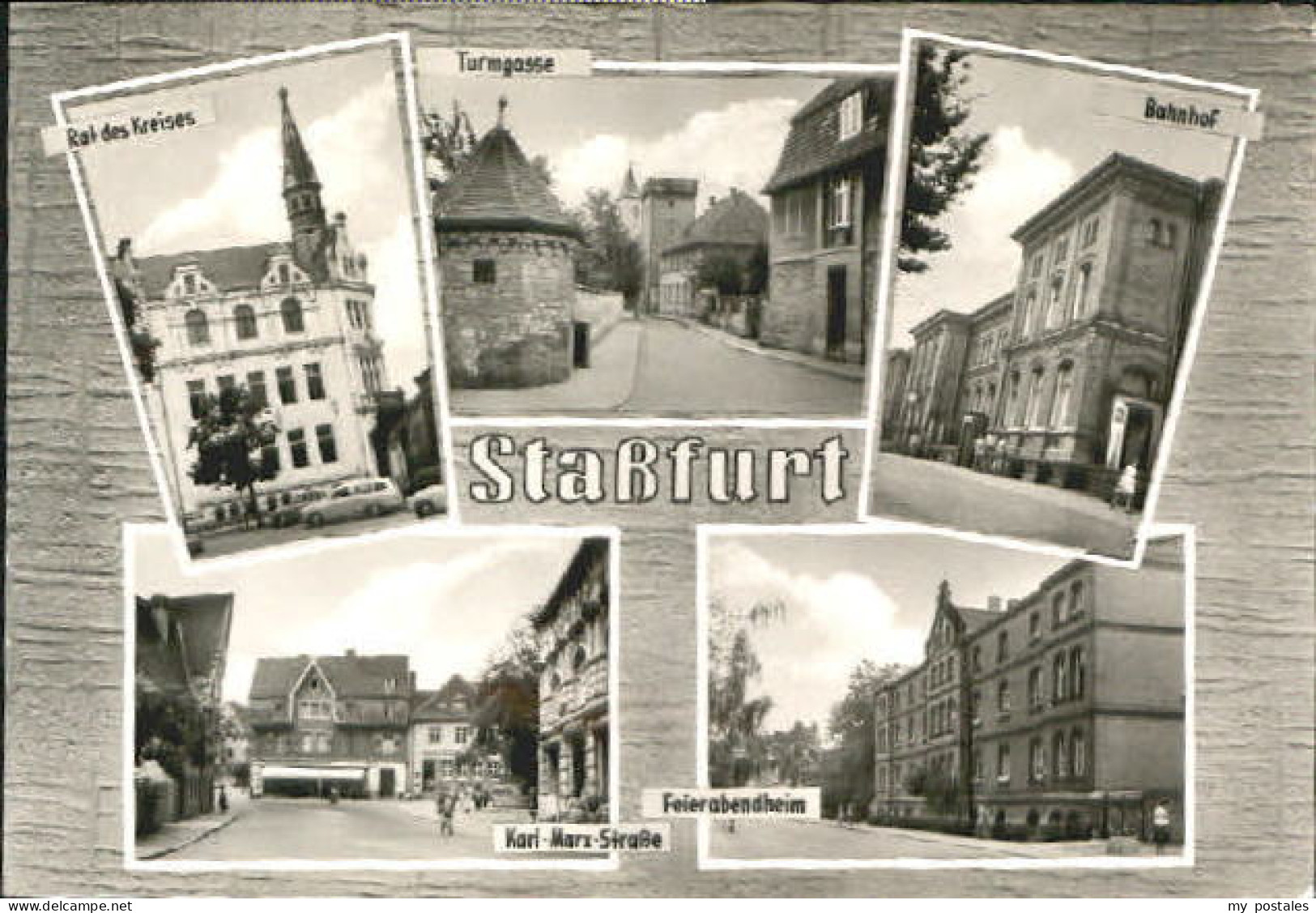 Stassfurt Stassfurt Turmgasse Bahnhof Karl-Marx-Strasse Feierabendheim x 1965