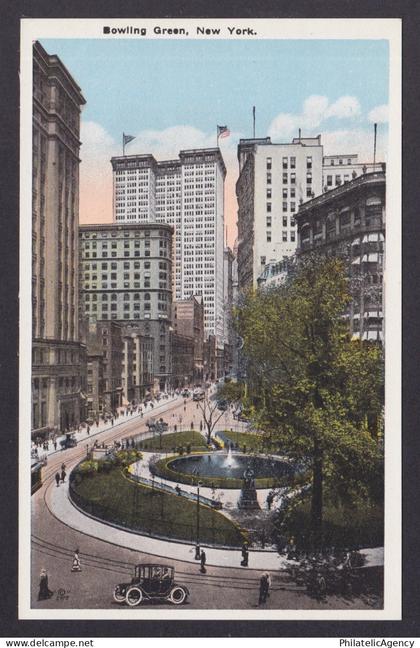 Postcard, United States, New York City NY, Bowling Green