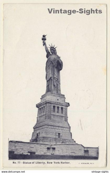New York / USA: Statue Of Liberty - N.Y. Harbour (Vintage PC 1904)