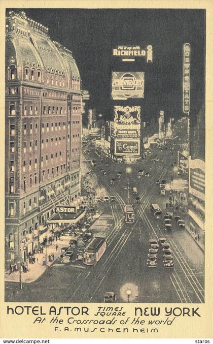 Etats-Unis - NEW-YORK - Time Square - Hôtel Astor - At the Crossroad of the world