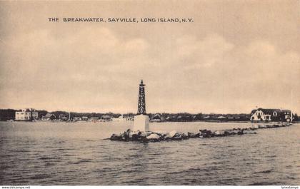 A988 US Breakwater Sayville Long Island New York postcard