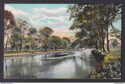 Postcard, United States, Utica NY, The Mohawk River