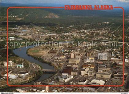 Fairbanks Alaska Downtown Chena River Fliegeraufnahme
