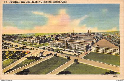 B187 US Industrial Firestone Tire and Rubber Company Akron Ohio postcard