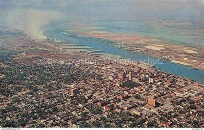 Mobile Alabama USA Aerial view of downtown Mobile Delta in the background