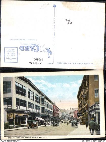 190300,Rhode Island Pawtucket Main Street from the Bridge Straßenansicht