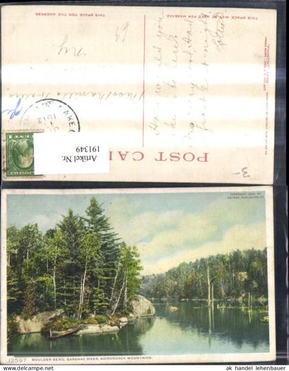 191349,New York Adirondack Mountains Boulder Bend Saranac River