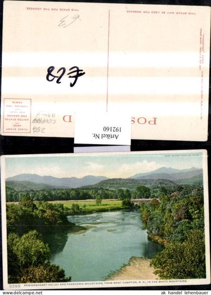 192160,New Hampshire White Mountains Pemigewasset Valley and Franconia Mountains from West Campton