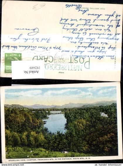 192449,New Hampshire White Mountains Sparkling View Campton Franconia Mountains in the Distance