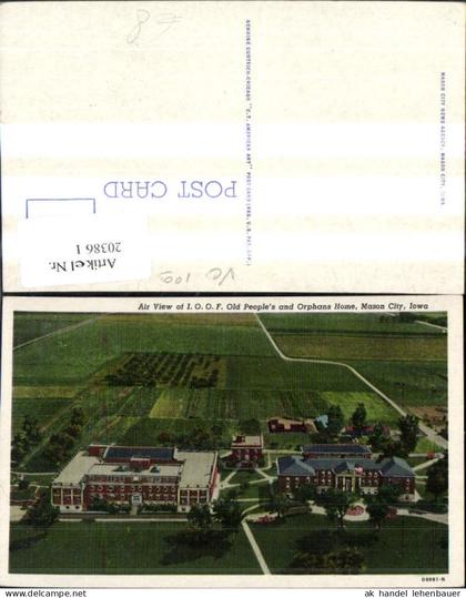 203861,Iowa Mason City Air View of IOOF Old Peoples and Orphans Home