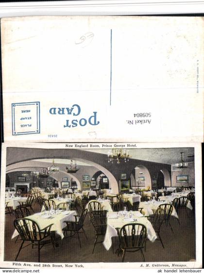 509804,New York Prince George Hotel New England Room Innenansicht