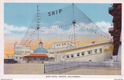Ship Cafe Venice Calafornia Old Postcard