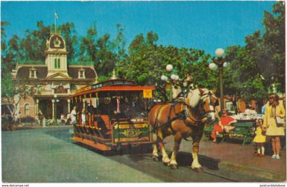 Horse Drawn Streetcar - Disneyland - Anaheim, California - & horse, tram