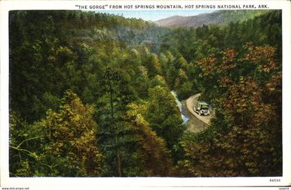 CPA The Gorge From Hot Springs Mountain Hot Springs National Park Ark