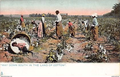 Usa - Black Americana - Way down South in the land of Cotton - Publ. Raphael Tuck & Sons Series 2370