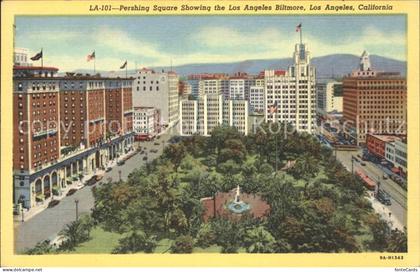 Los Angeles California Pershing Square showing the Los Angeles Biltmore